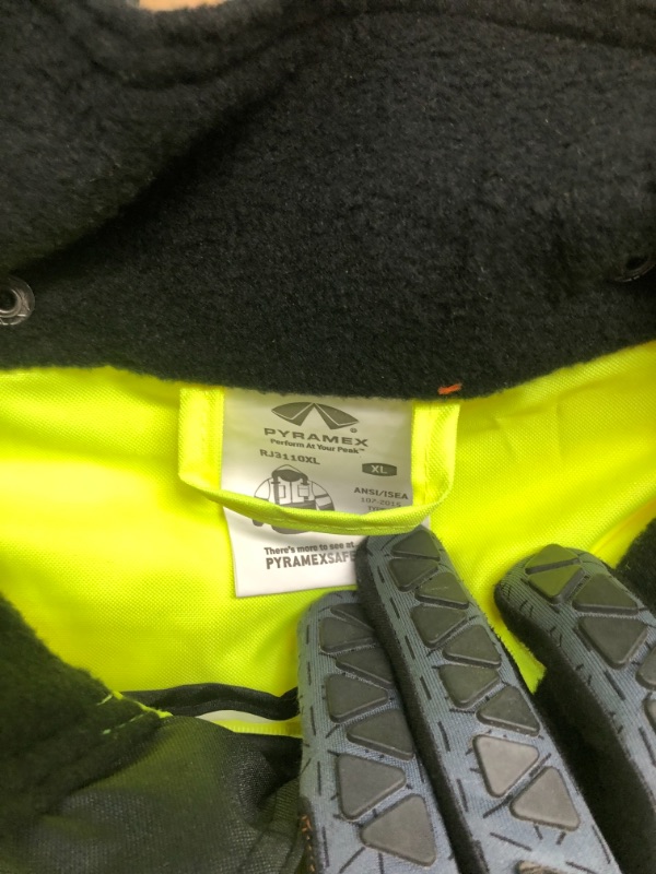 Photo 3 of Pyramex Lumen x Hi-Vis Lime Bomber Jacket - Size Extra Large