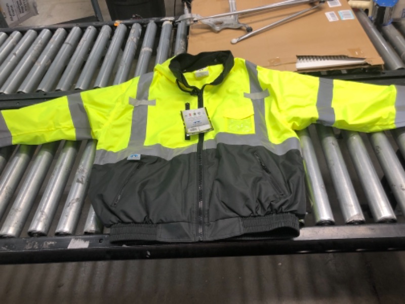 Photo 2 of Pyramex Lumen x Hi-Vis Lime Bomber Jacket - Size Extra Large