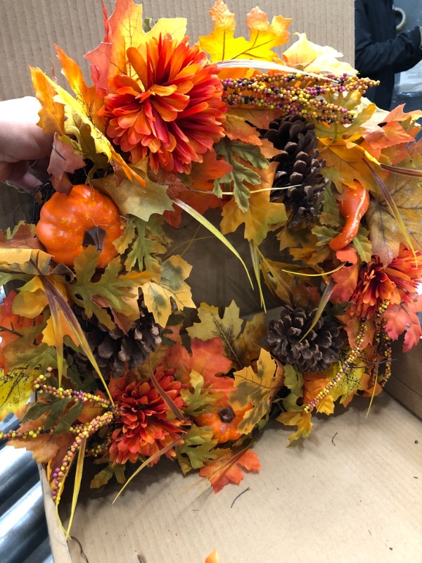 Photo 2 of 
joybest 15 inch Fall Door Wreath Autumn