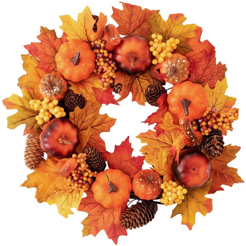 Photo 1 of 
joybest 15 inch Fall Door Wreath Autumn