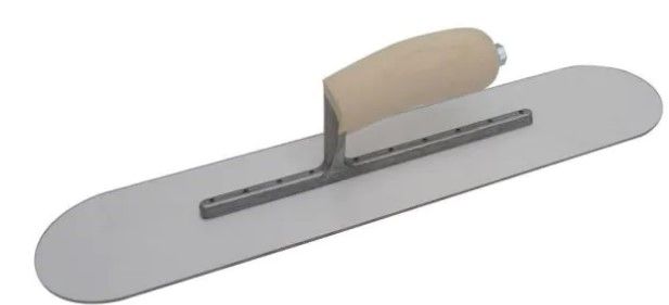 Photo 1 of 18 in. x 4 in. Plastic Pool Trowel with Wood Handle
