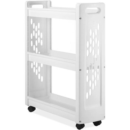 Photo 1 of 3-Tier Slim Laundry Cart, White
