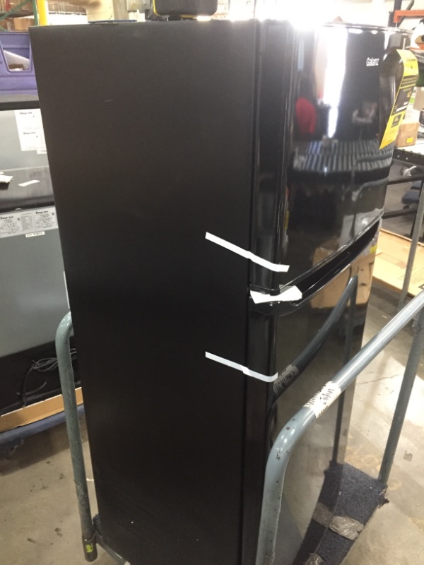 Photo 2 of 7.6 cu. ft. Top Freezer Refrigerator with Dual Door in Black
