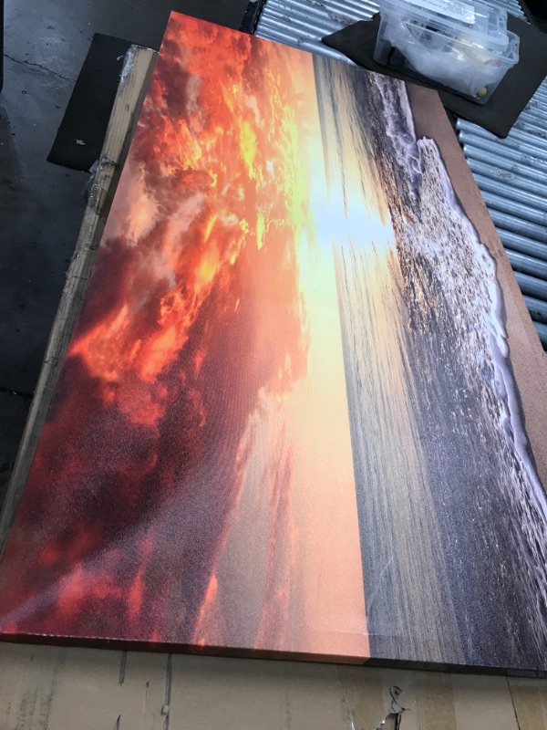 Photo 1 of 59''x29.5''' Sunset and beach poster 