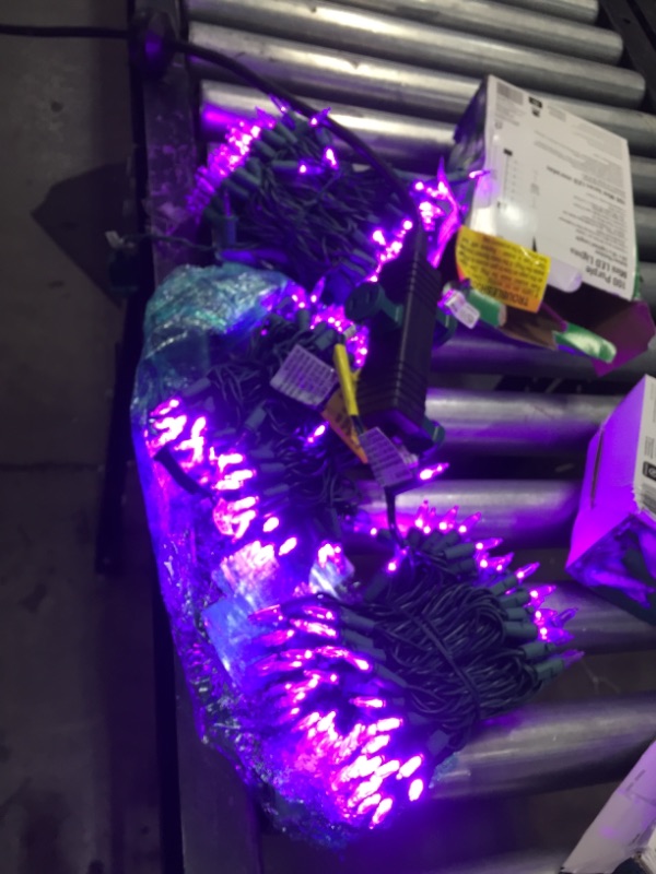 Photo 1 of 28.8 ft. 100-Light Purple Mini LED Light Set (3 sets)
