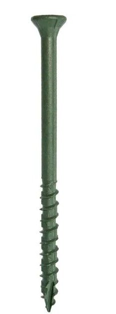 Photo 1 of 3 in. Green Exterior Self-Starting Star Flat-Head Wood Deck Screws #9 (5 lbs.