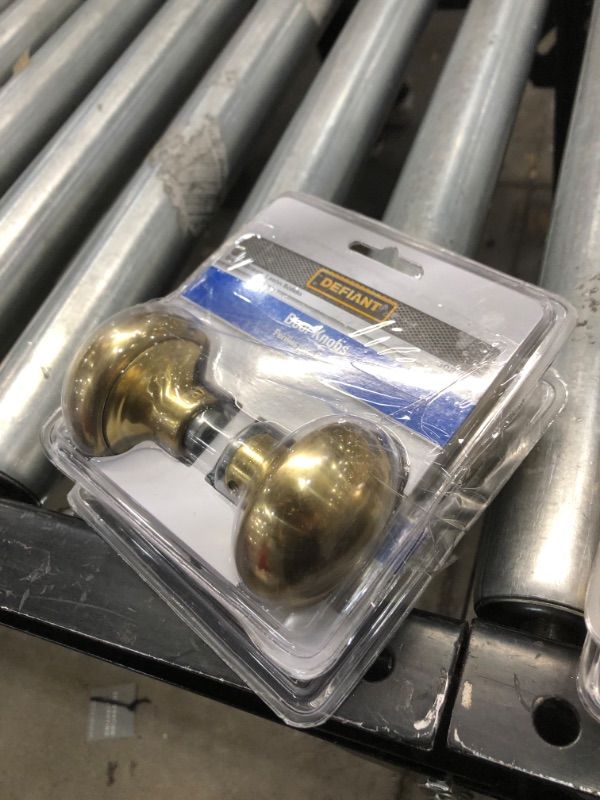 Photo 2 of 2-1/4 in. Solid Brass Door Knob (2 packs of 2)
