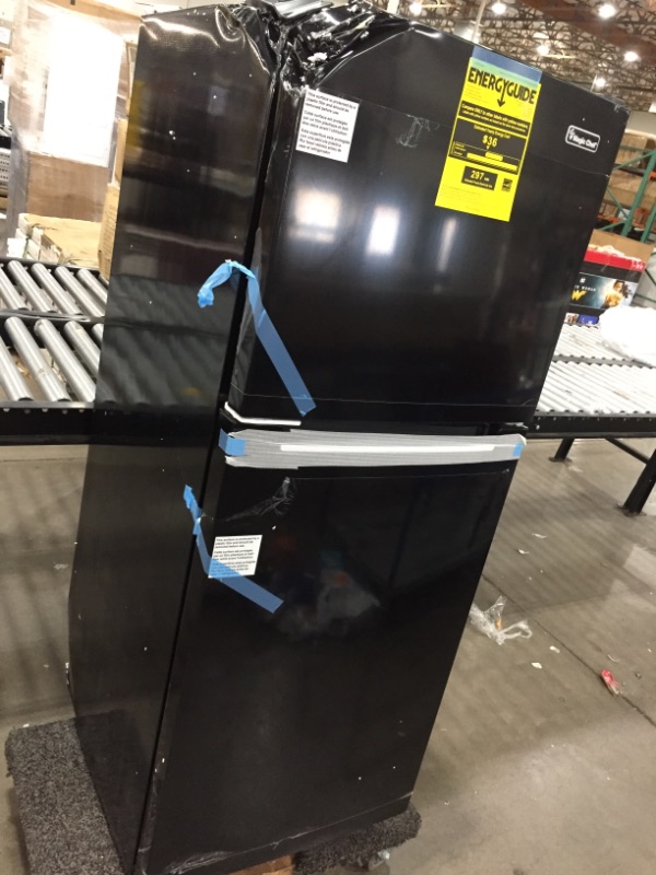 Photo 1 of 10.1 cu. ft. Top Freezer Refrigerator in Black
