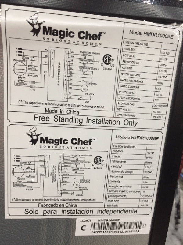 Photo 1 of 10.1 cu. ft. Top Freezer Refrigerator in Black
