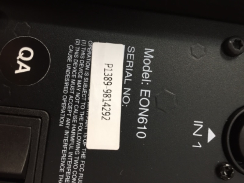 Photo 2 of ******NOT WORKING PARTS ONLY****** JBL Professional EON610 Portable 2-Way Multipurpose Self-Powered Sound Reinforcement, 10-Inch
