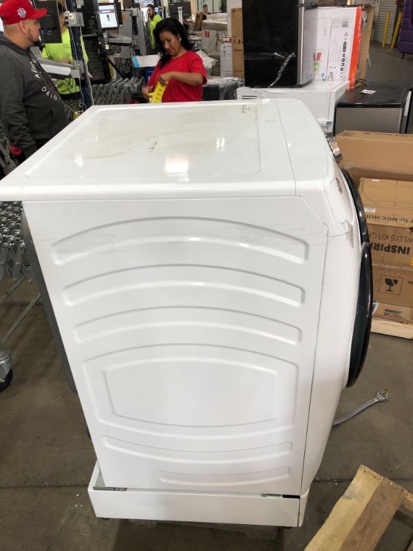 Photo 3 of 7.8 cu. ft. Smart 240-Volt White Stackable Electric Vented Dryer with Sanitize Cycle, ENERGY STAR **UNTESTED