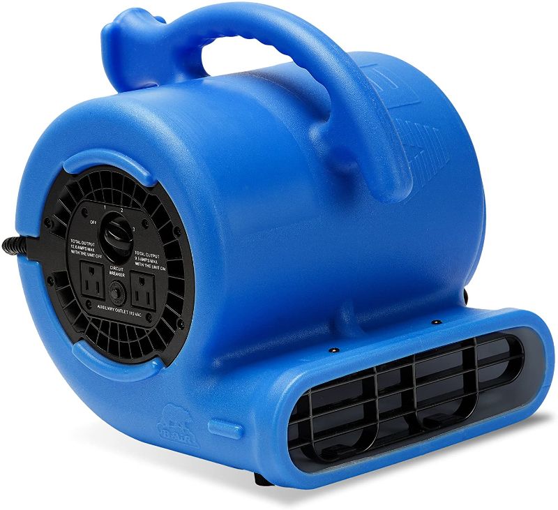 Photo 1 of B-Air VP-25 1/4 HP 900 CFM Air Mover for Water Damage Restoration Equipment Carpet Dryer Floor Blower Fan Home and Plumbing Use, Blue -TESTED AND FUNCTIONS-