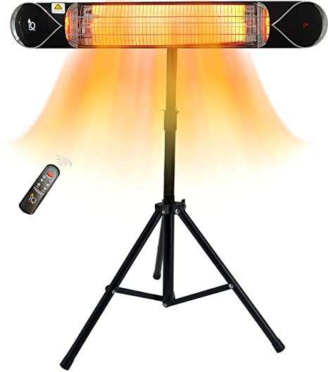 Photo 1 of (BROKEN INNER GLASS TUBE) 
Electric Heater Outdoor – Portable Outside Heater with Stand – 1500W Weatherproof Infrared Heater Indoor/Outdoor by iQ Heat
