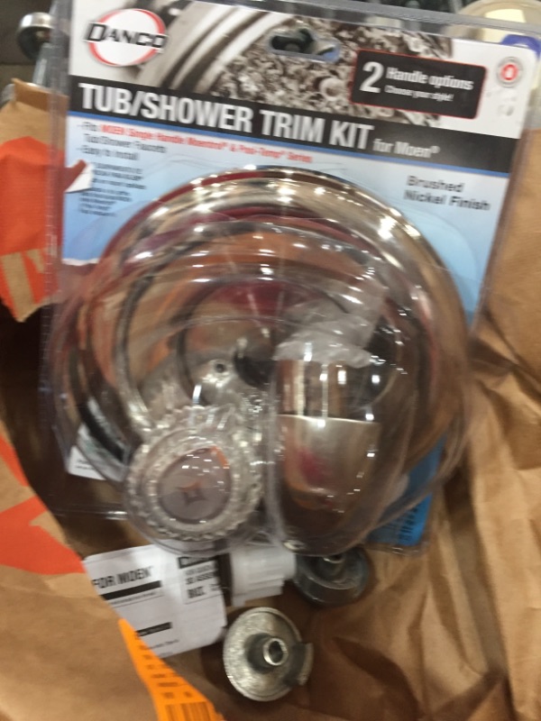 Photo 1 of 1-Handle Valve Trim Kit in Brushed Nickel for MOEN Tub/Shower Faucets (Valve Not Included)
