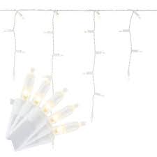 Photo 1 of 26.5 ft. 300-Light Warm White Mini Icicle LED Steady Lit Super Bright Lights
