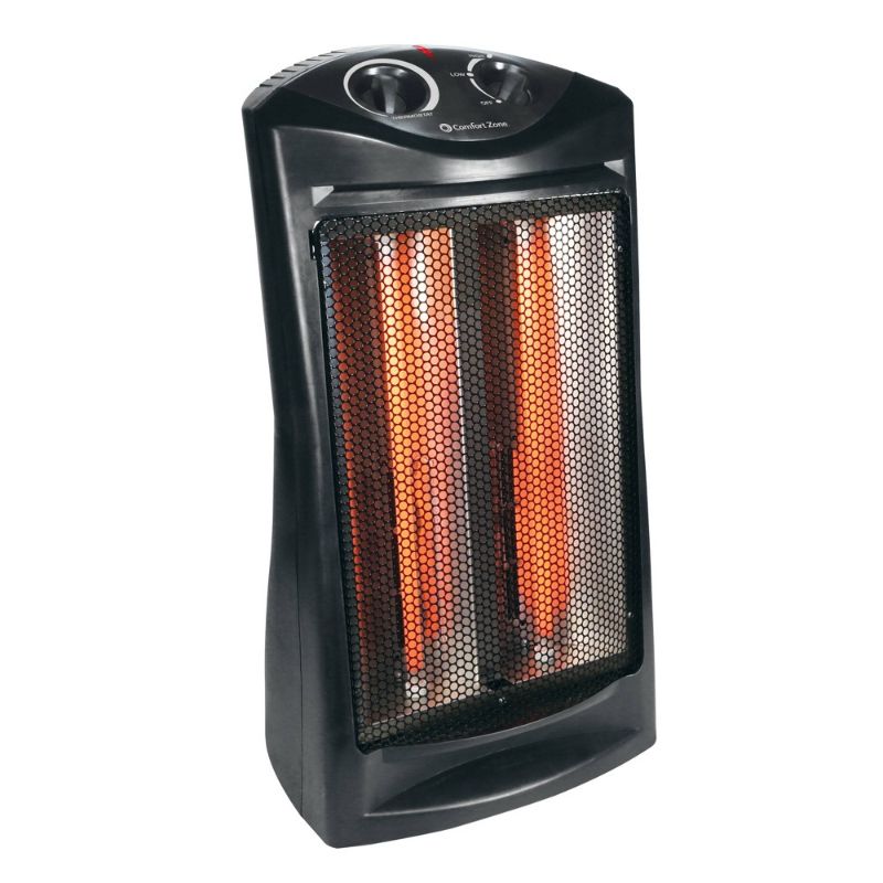 Photo 1 of **parts only not functional***Comfort Zone CZQTV007BK Fan-Assisted Tower Radiant Quartz Heater
