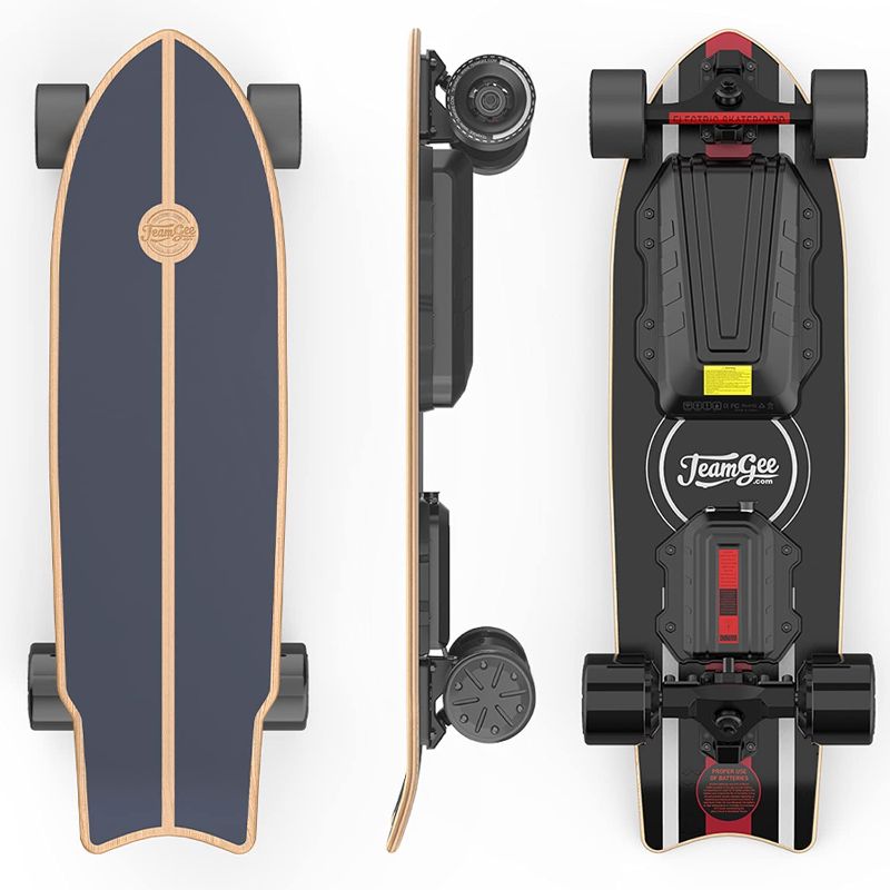 Photo 1 of ***PARTS ONLY*** Teamgee H20mini Electric Skateboard with Remote Control Hub Motors 900W Range 18 Miles 24mph Top Speed 4 Speed Adjustment Load up to 286 Lbs 7 Ply Maple Longboard
