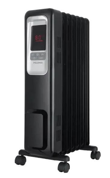 Photo 1 of Pelonis 1,500-Watt Digital Electric Oil-Filled Radiant Portable Space Heater, Black

//TESTED AND TURNS ON BUT DOES NOT WORK 
