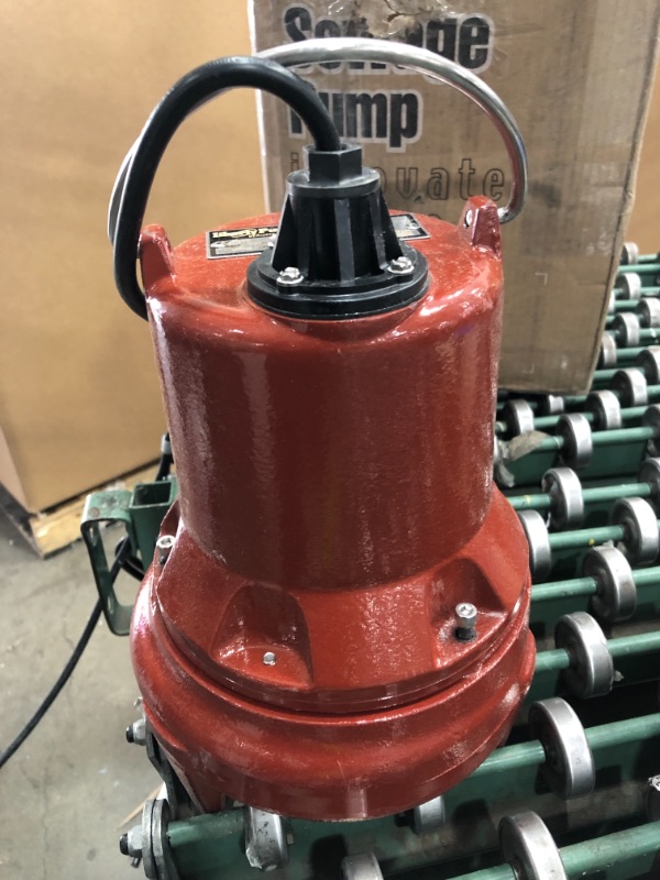 Photo 5 of Liberty Pumps LE51A LE50-Series Submersible Automatic Sewage Pump, RED

//MAJOR DAMAGE TO POWER CORD, UNABLE TO TEST 