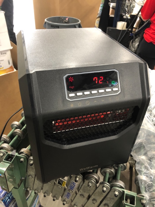 Photo 2 of High Power 1,500 Watt 6 Quartz Element Infrared Large Room 3 Mode Programmable Space Heater w/ Remote and Digital Display

//SIMILAR TO REFERENCE PHOTO, TESTED AND FUNCTIONAL