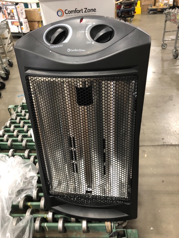 Photo 2 of Comfort Zone CZQTV007BK Fan-Assisted Tower Radiant Quartz Heater

//TESTED AND NONFUNCTIONAL, PARTS  ONLY 
