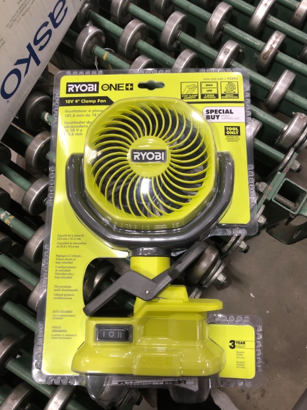 Photo 2 of RYOBI ONE+ 18V Cordless 4 in. Clamp Fan (Tool Only)
