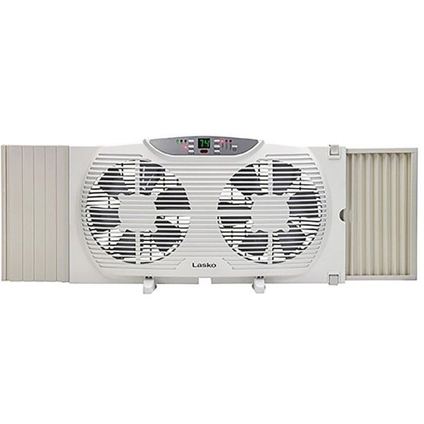 Photo 1 of Lasko 3-Speed Electrically Reversible Twin Window Fan with Remote Control, Model W09550, White

//TESTED AND NONFUNCTIONAL, PARTS ONLY 