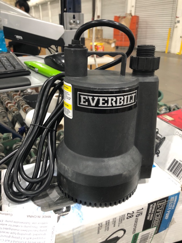 Photo 1 of 1/6 HP Plastic Submersible Utility Pump
