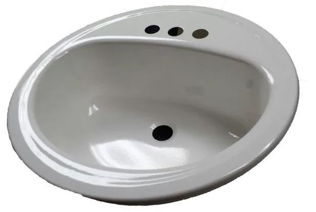 Photo 1 of (CHIPPED EDGES) 
Bootz Industries Laurel 19" Round Drop-In Bathroom Sink in White