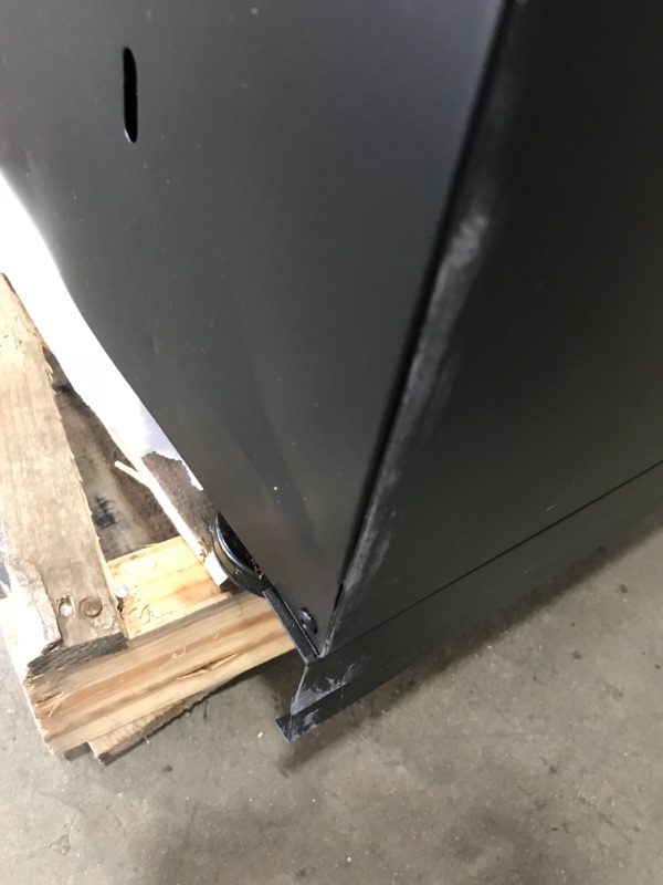 Photo 8 of (MULTIPLE LG/SM DENTS,BENDS,&SCRATCHES; DENTED FEET; SOME FEET ARE BREAKING OFF FROM BOTTOM; MISSING KEYS) 

 Husky 7-Piece Regular Duty Welded Steel Garage Storage System in Black (109 in. W x 75 in. H x 19 in. D)