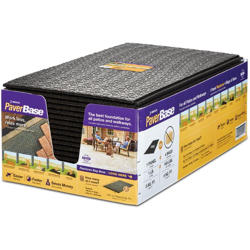 Photo 1 of (FACTORY SEAL BROKEN IN ORDER FOR INSPECTION) 
Brock 20 in. x 36 in. Black Polypropylene Paver Base Panel (Pack of 40)