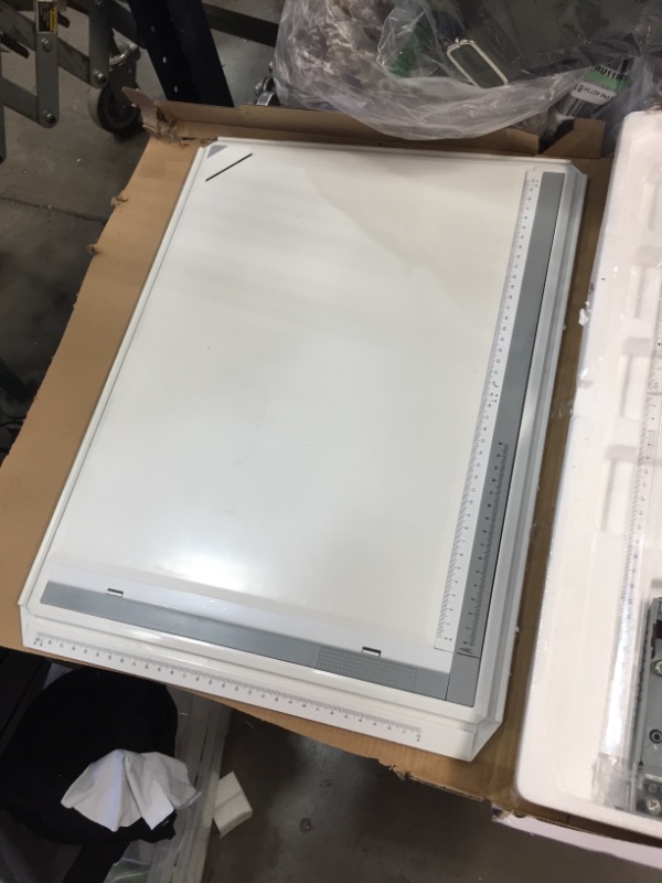 Photo 2 of SALEMAR A3 Drafting Table Drawing Board, Drawing Tool Set Graphic Architectural Sketch Board with Parallel Motion, Set Square, Clamps, Protractor, Anti Slip Support Legs, Sliding Ruler
