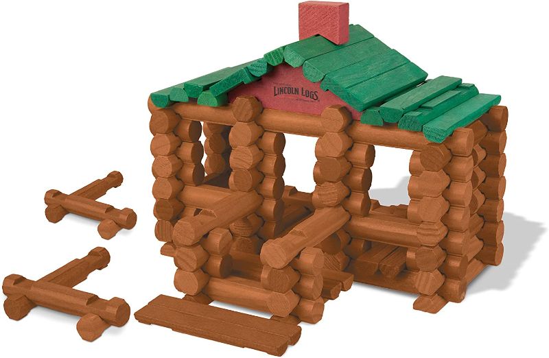 Photo 1 of 100th Anniversary Real Wood Logs-Ages 3+ - Best Retro Building Gift Set for Boys/Girls - Creative Construction Engineering – Top Blocks Game Kit - Preschool Education Toy, Brown
