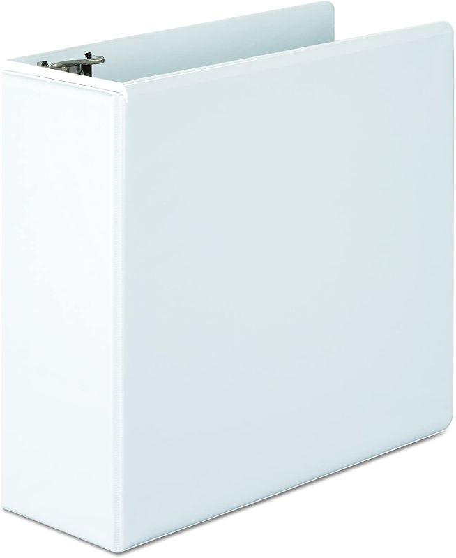 Photo 1 of 3 Ring Binder, 4" One Touch Slant Ring, Holds 8.5" x 11" Paper, 1 White Binder ***PACK OF 6
