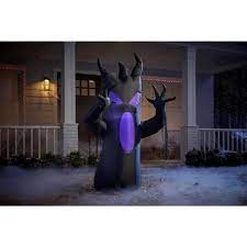 Photo 1 of 5 ft. Black Tree with Purple Face Airblown Inflatable HALLOWEEN Blowup Airblown 