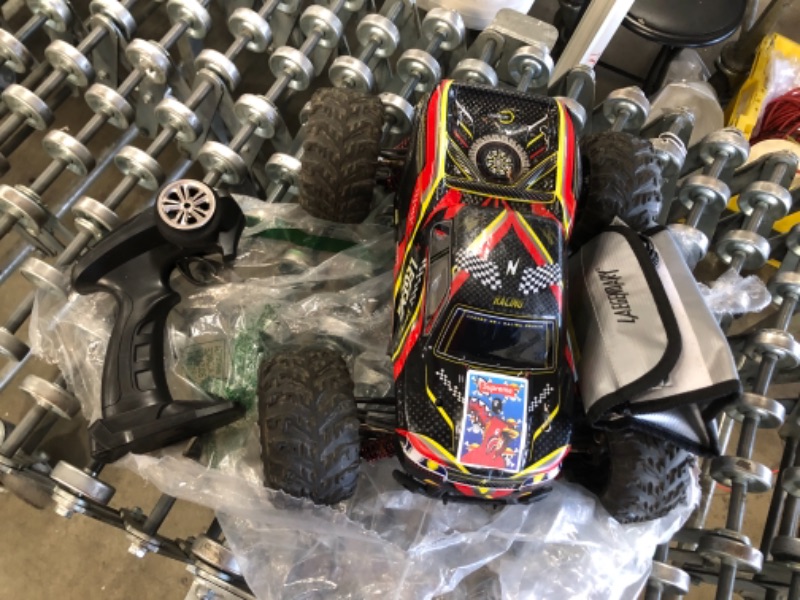 Photo 2 of 1:10 Scale Large RC Cars 50+ kmh Speed - Boys Remote Control Car 4x4 Off Road Monster Truck Electric - Hobby Grade Waterproof Toys Trucks for Kids and Adults - 2 Batteries + Connector for 40+ Min Play

