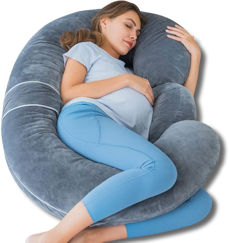 Photo 1 of blue pregnancy pillow 