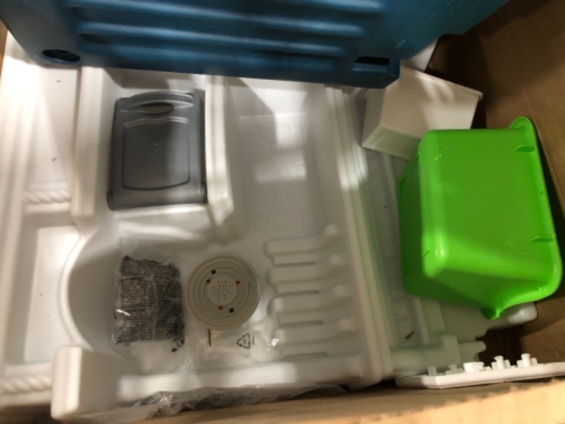 Photo 1 of ** incomplete** Step2 Lifestyle Custom Kitchen | Plastic Play Kitchen & Toy Accessories Set | Blue & Green Kids Kitchen Playset, Blue, White & Green
