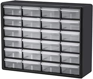 Photo 1 of *DAMAGED*  24 Drawer 10124, Plastic Parts Storage Hardware and Craft Cabinet, (20-Inch W x 6-Inch D x 16-Inch H), Black (1