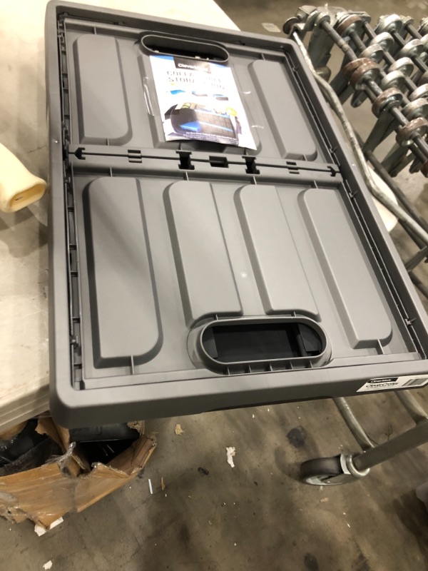 Photo 1 of CleverMade 46L Storage Bin with Lid Charcoal