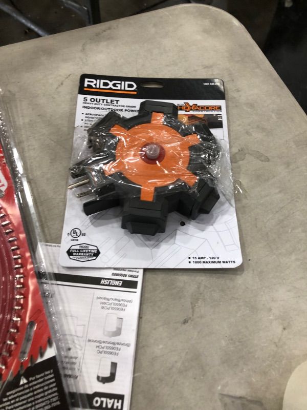 Photo 2 of \RIDGID 5-Outlet Extension Cord Hub