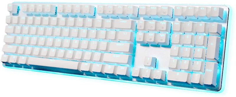 Photo 1 of RK ROYAL KLUDGE RK918 Wired Mechanical Keyboard, RGB Backlit Gaming Keyboard with Large LED Sorrounding Side Lamp, Full Size 108 Key Mechanical 100% Anti-Ghosting Computer Keyboard, Brown Switch White