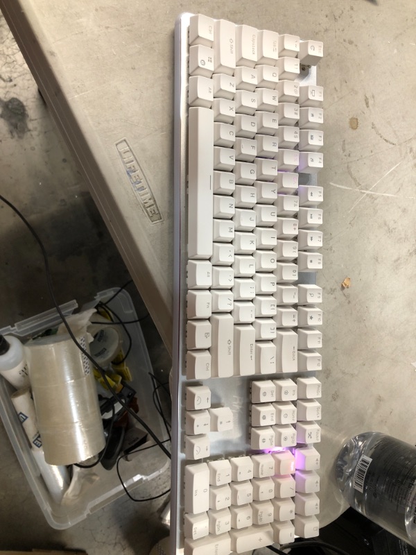 Photo 1 of RK ROYAL KLUDGE RK918 Wired Mechanical Keyboard, RGB Backlit Gaming Keyboard with Large LED Sorrounding Side Lamp, Full Size 108 Key Mechanical 100% Anti-Ghosting Computer Keyboard, Brown Switch White
