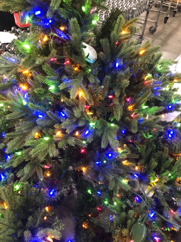 Photo 3 of **BOX 1 OF 2 MISSING BOX 2****
7.5 ft Kingsley Balsam Fir LED Pre- Lit Artificial Christmas Tree with 1,400 SureBright Color Changing Mini Lights 