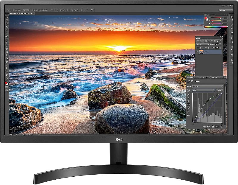 Photo 1 of **MISSING SCREWS TO ATTACH LEGS**
LG 27UK500-B Monitor 27” UHD (3840 x 2160) IPS Display, AMD FreeSync Technology, sRGB 98% Color Gamut, HDR 10, OnScreen Control, Wall Mountable - Black
