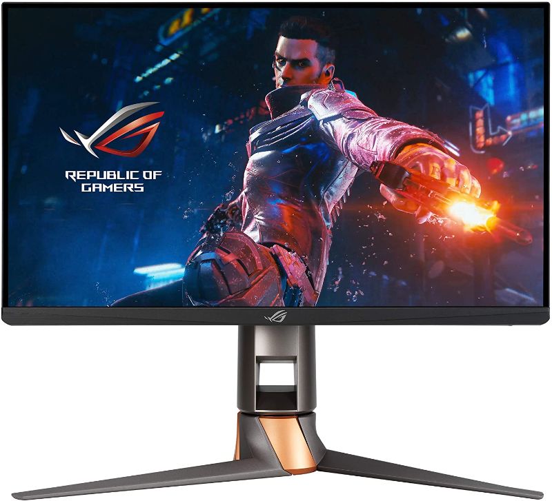 Photo 1 of **MISSING HARDWARE TO ATTACH SCREEN TO BASE**
ASUS ROG Swift 360Hz PG259QN 24.5” HDR Gaming Monitor, 1080P Full HD, Fast IPS, 1ms, G-SYNC, ULMB, Eye Care, HDMI DisplayPort USB, Ergonomic Design, VESA Wall Mountable, HDR10, World’s First 360Hz
