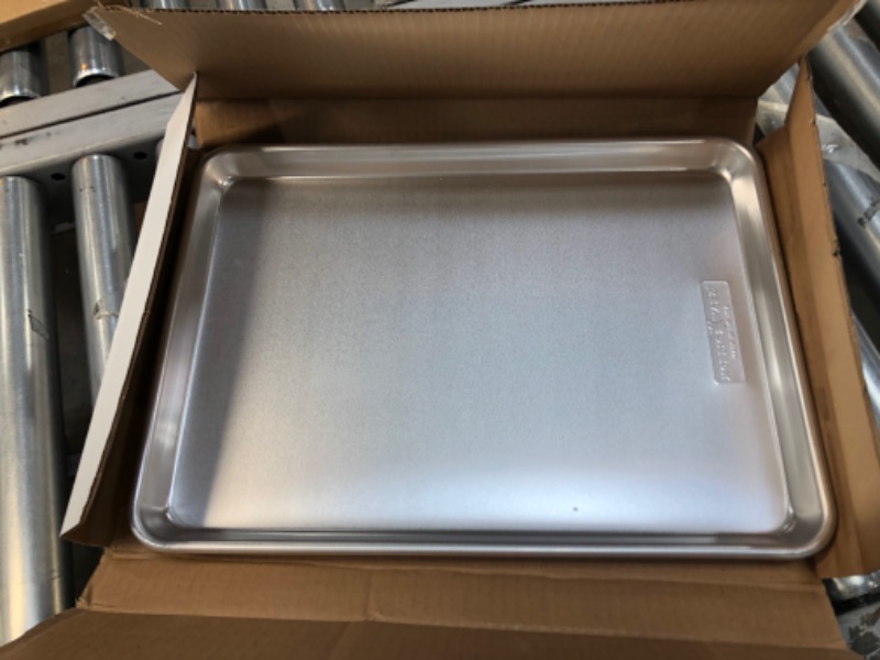 Photo 2 of **ONE MISSING **
Nordic Ware Natural Aluminum Commercial Baker's Half Sheet, 2-Pack, Silver
