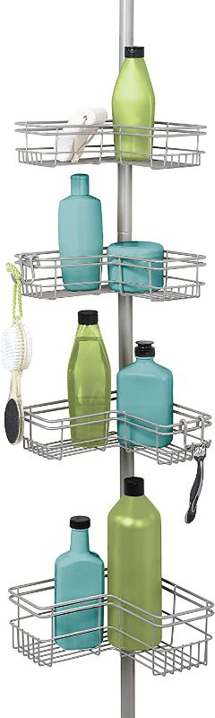 Photo 1 of **MAY BE MISSING PARTS**
Zenna Home 2159NN Tension Pole Shower Caddy, Satin Nickel
