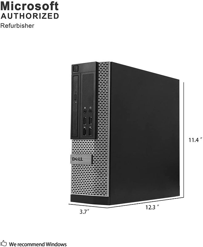 Photo 1 of **DENTS TO THE FRAME**
Dell OptiPlex 9020-SFF, Intel Core i5-4570 3.2GHZ, 16GB RAM, 512GB SSD Solid State, DVDRW, Windows 10 Pro 64bit (Renewed)
