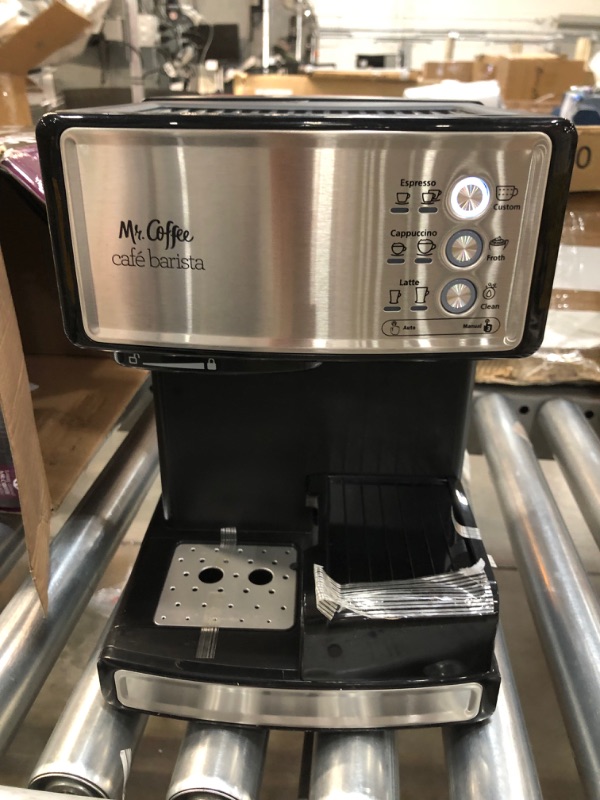 Photo 2 of **SIMILAR TO STOCK PHOTO**
Mr. Coffee Espresso and Cappuccino Maker | Café Barista , Silver & Starbucks Dark Roast Ground Coffee — Espresso Roast — 100% Arabica — 1 bag (18 oz.)
